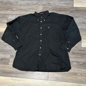 Nordstrom Smartcare Black Button Down Shirt